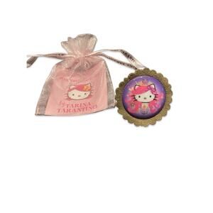 Tarina Tarantino Hello Kitty “Pink Head” Adjustable Ring W/ Pouch And Logo Card